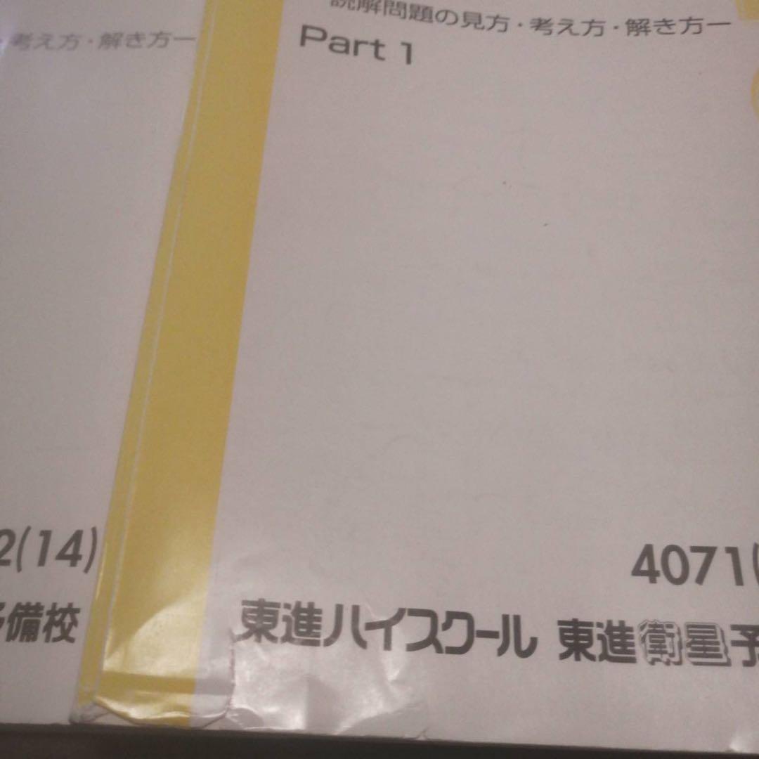 東進ハイスクールテキスト　東大英語part1／2 通年　太庸吉（駿台河合塾兼任）