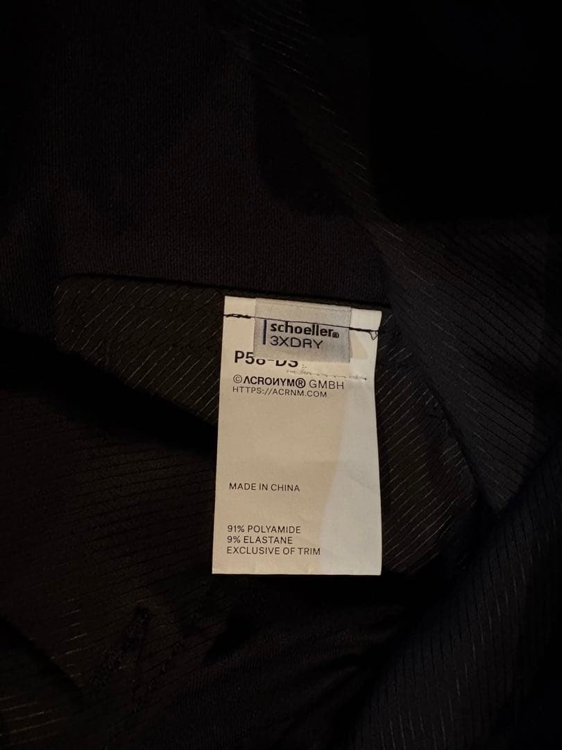 最安値 Acronym P58-DS black size S
