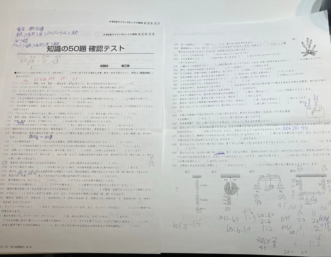 サピックス SAPIX 6年　理科テキスト 2024年度
