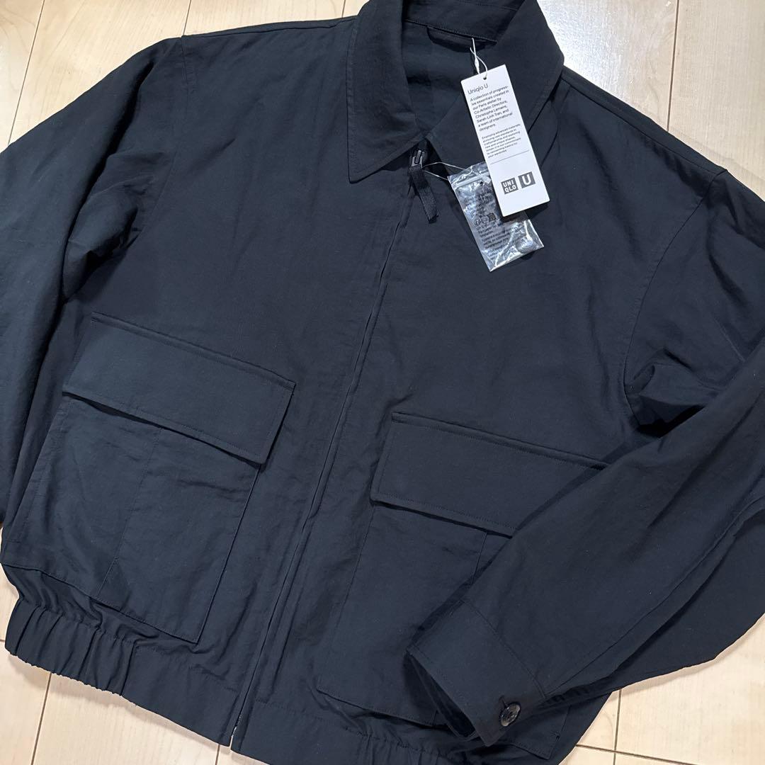 新品未使用 完売 UNIQLO U ショートブルゾン S ブラック　ユニクロU