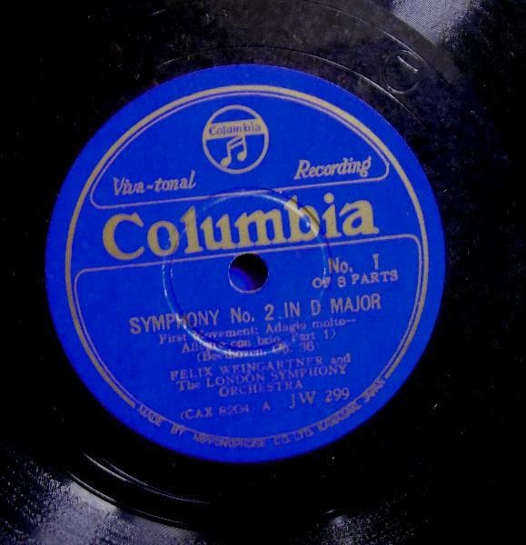 ベートーヴェン Columbia SYMPHONY No,2 SPレコード4枚組
