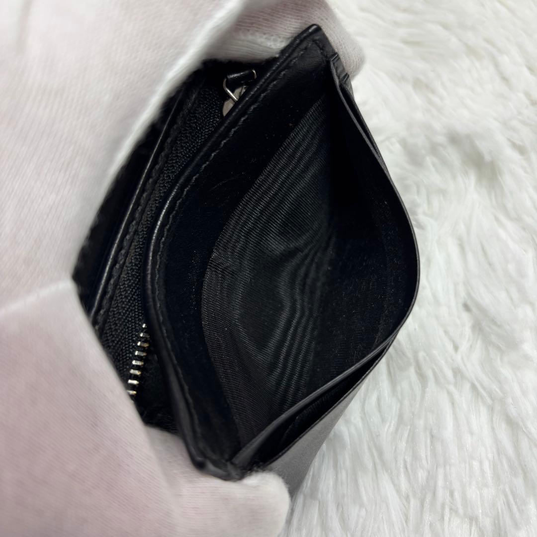 ✨高級✨ グッチ 二つ折り財布 シマ ドリアン GG柄 レザー シグネチャー 黒