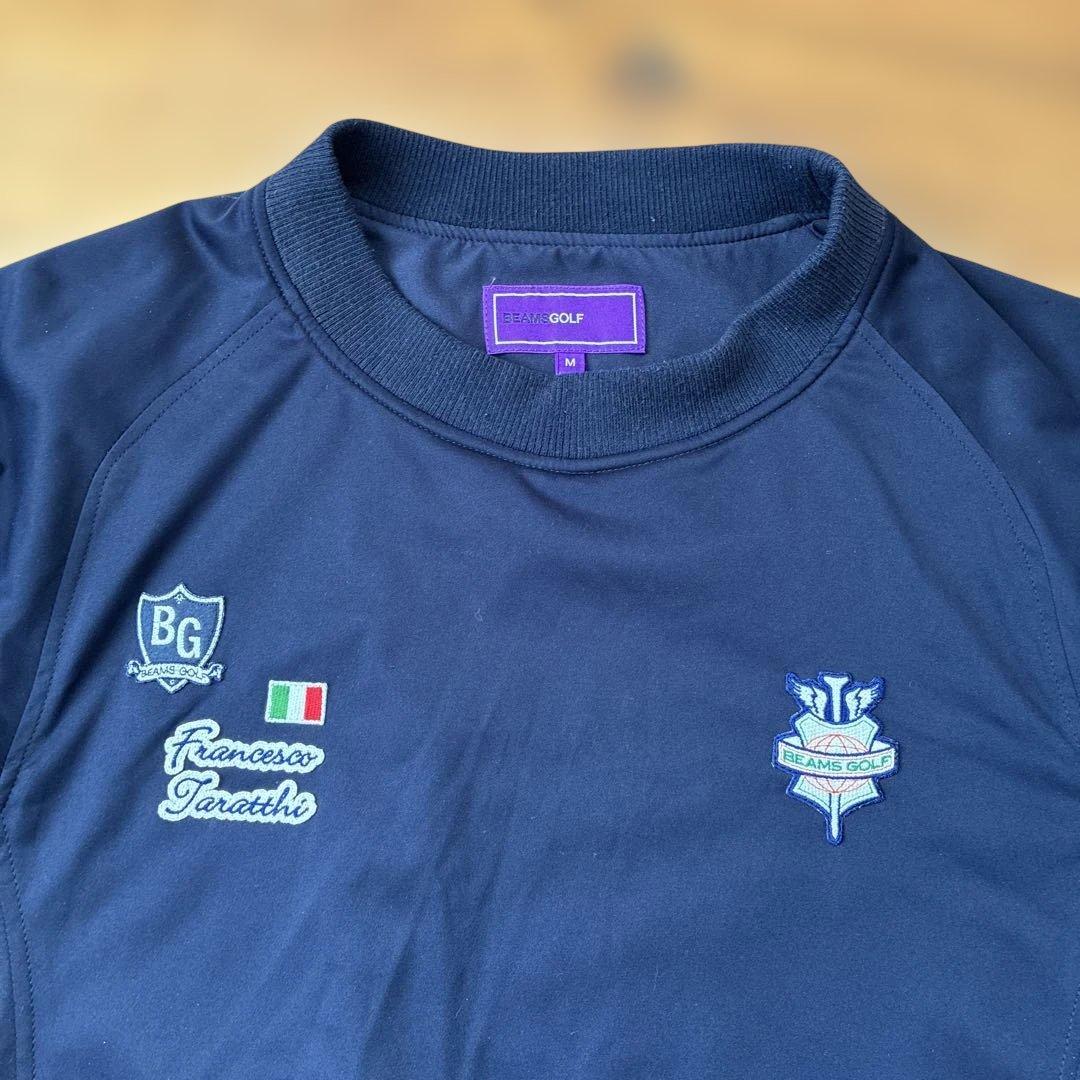 BEAMS GOLF スニード ネイビー ワッペン付プルオーバー ゴルフウェア.