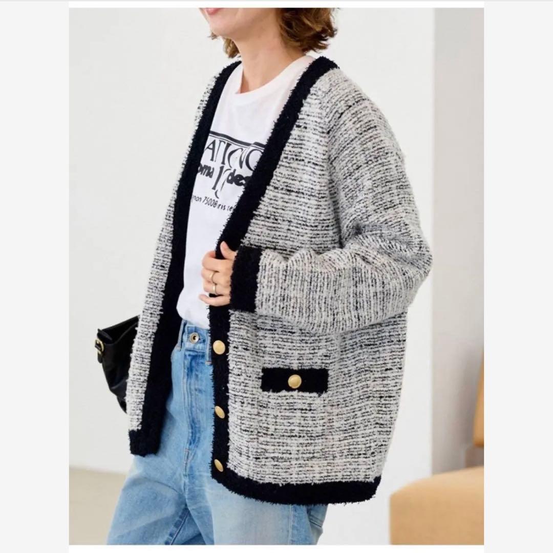 FRAMeWORK TWEEDニットカーディガン フレームワーク カーディガン