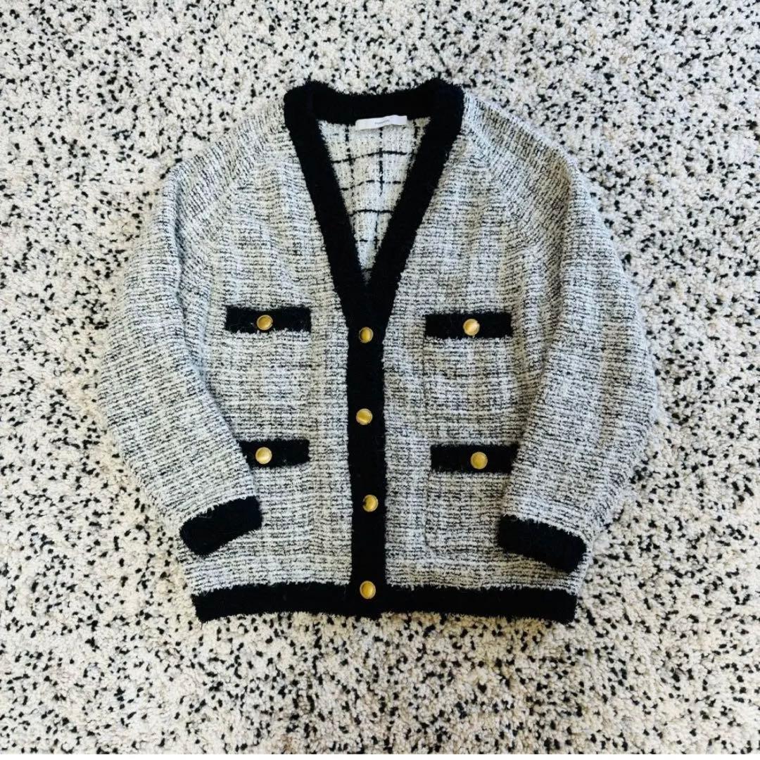 FRAMeWORK TWEEDニットカーディガン フレームワーク カーディガン