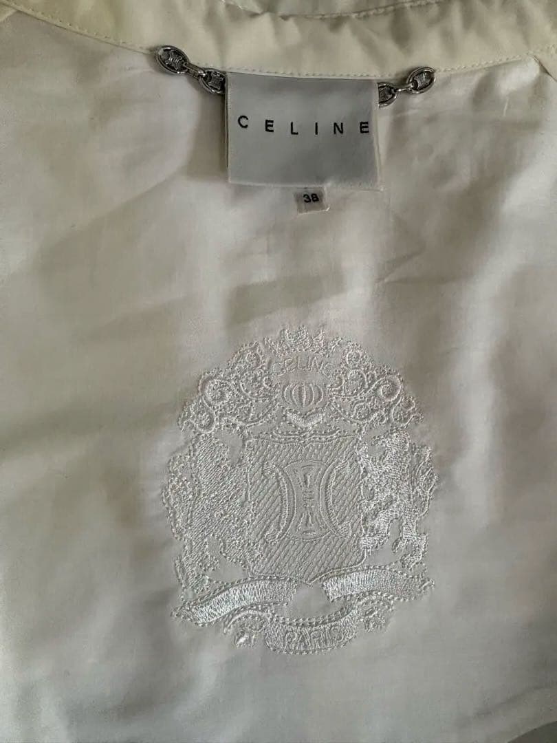 d*9様 春物‼️CELINE ホワイト トレンチコート