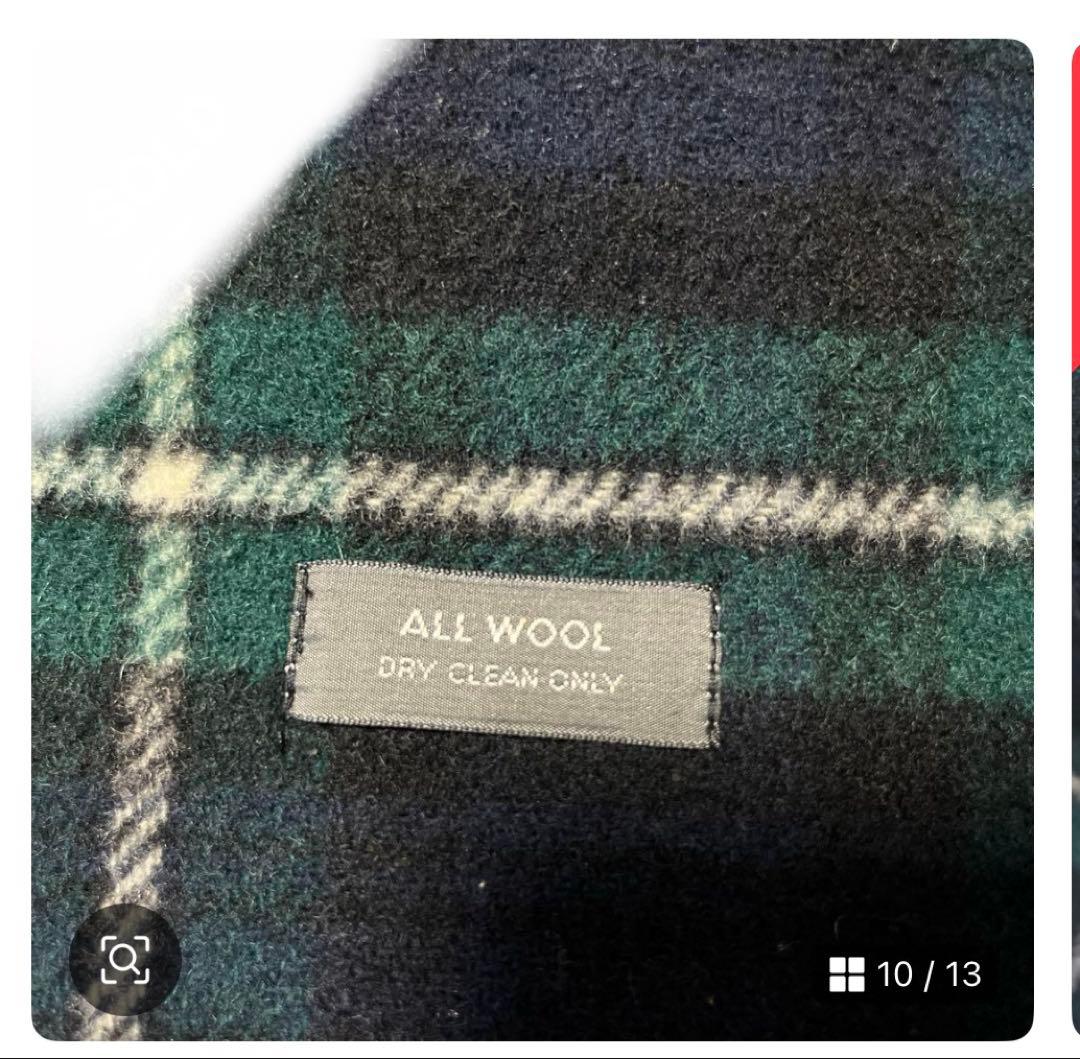 英国製BROOKS BROTHERS⭐︎ 36 ダッフルコート 裏地チェック柄 紺