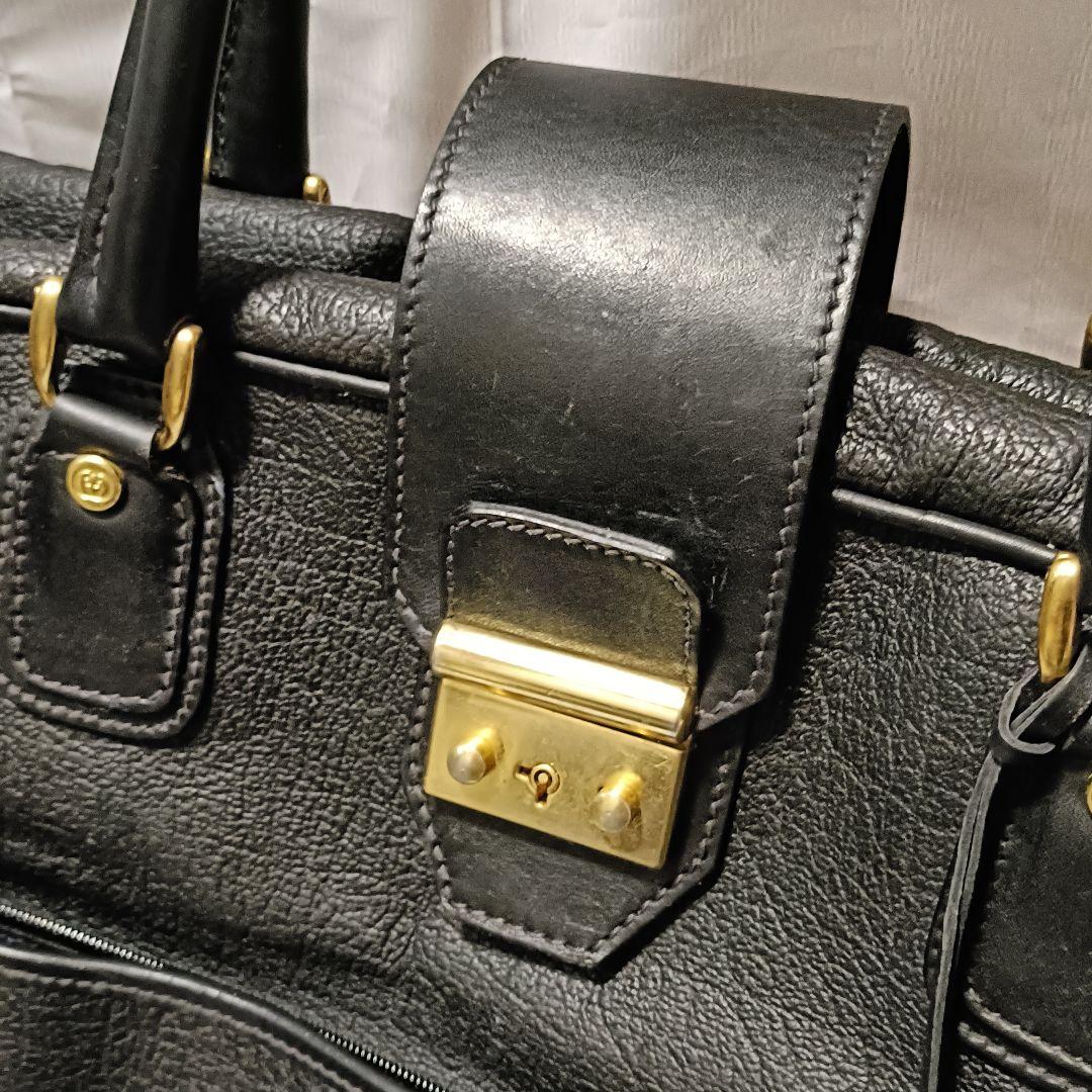 【本革希少モデル】GUCCI オールドグッチ ボストンバッグ ブラック 大容量
