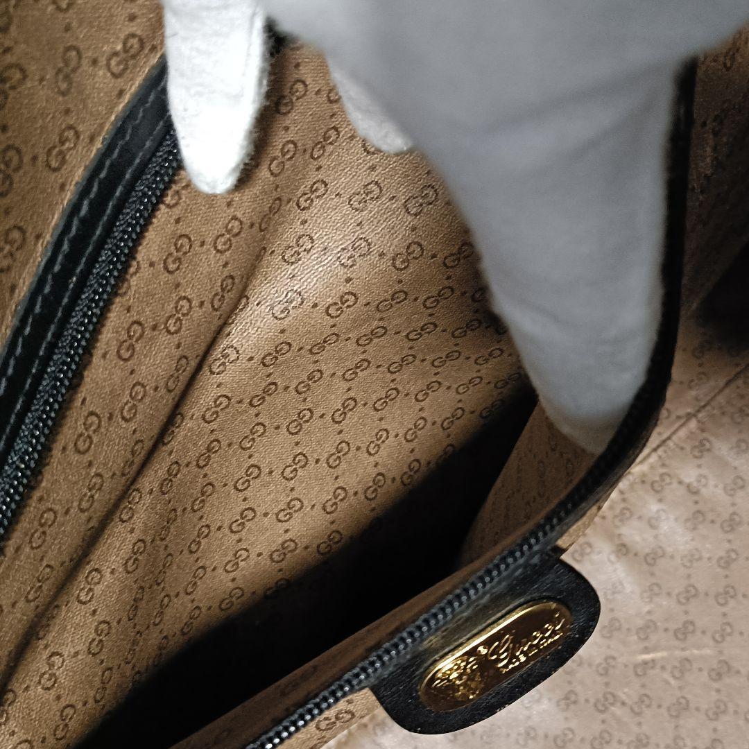 【本革希少モデル】GUCCI オールドグッチ ボストンバッグ ブラック 大容量