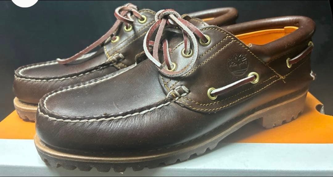 （美品）Timberland ブラウン スリーアイ　デッキシューズ