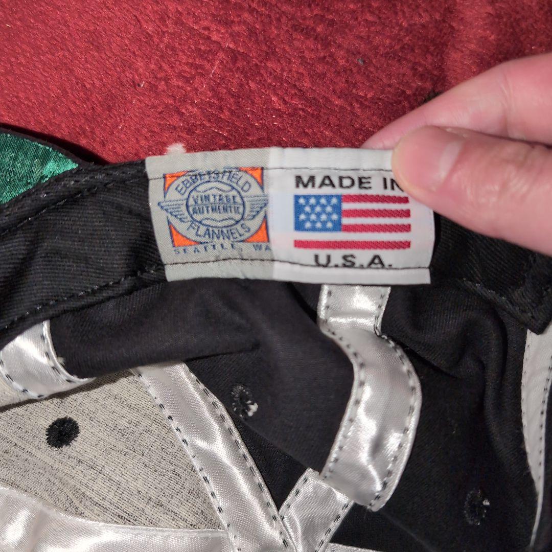 【アメリカ製・送料込み】エベッツフィールドフランネル キャップ　黒　米国製