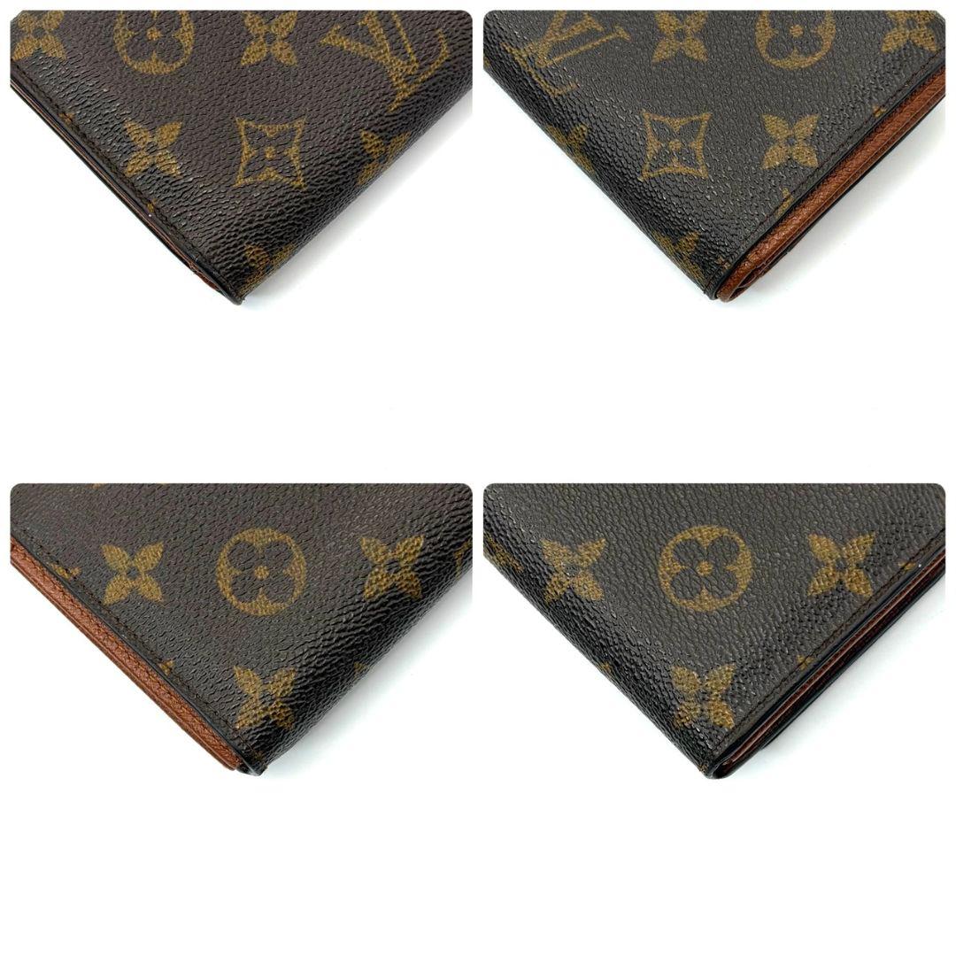 良品 ルイヴィトン モノグラム ポルトモネ ビエ トレゾール L字 財布 茶色