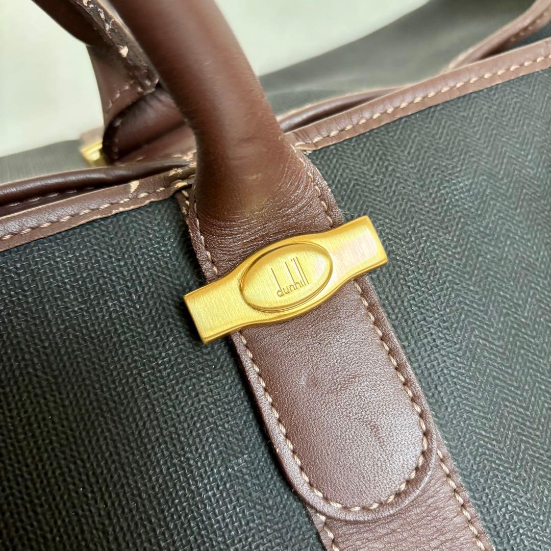【良品】【ダンヒル】dunhill ボストンバッグ PVC レザー 旅行 出張
