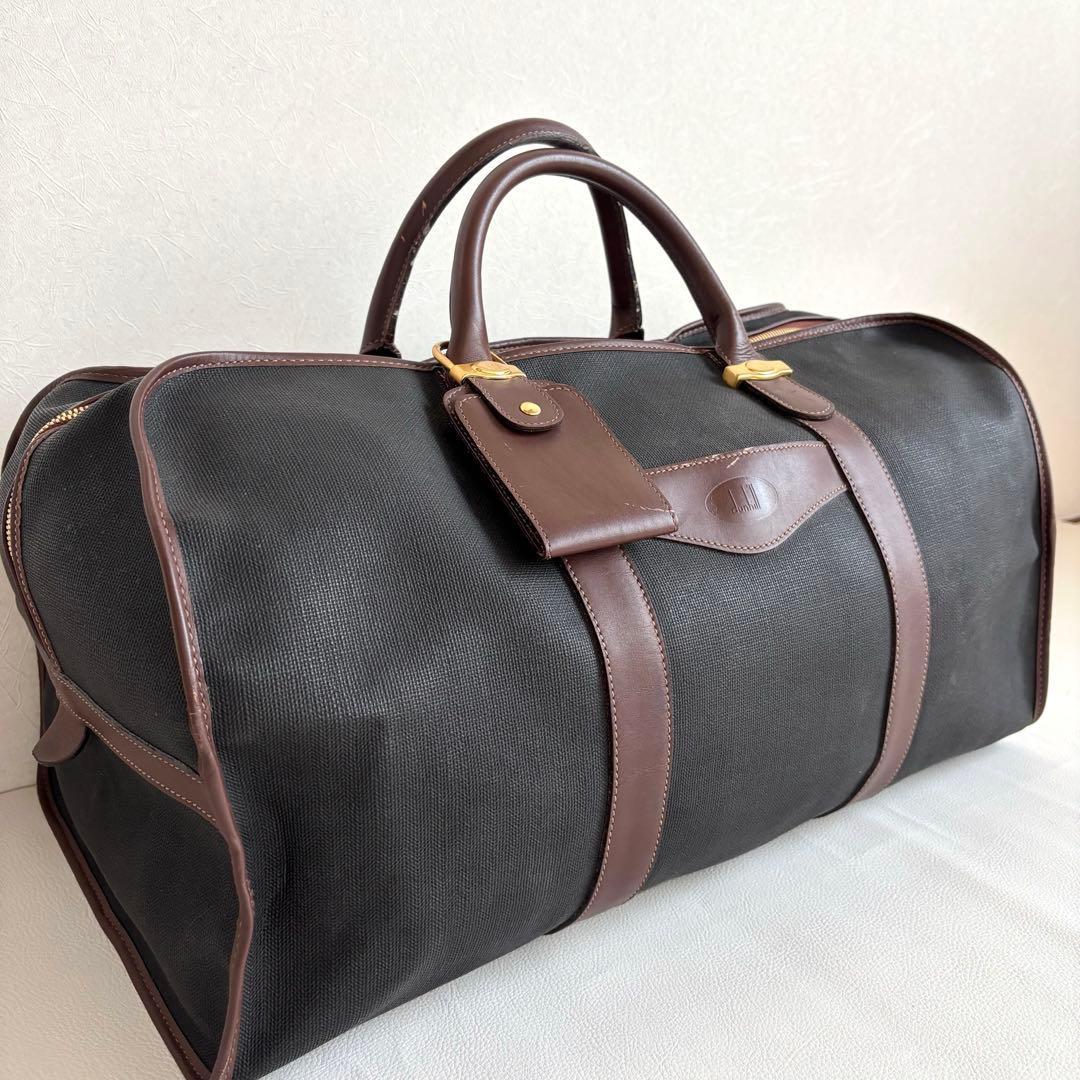 【良品】【ダンヒル】dunhill ボストンバッグ PVC レザー 旅行 出張