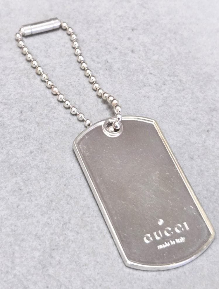 GUCCIグッチ　SV925　ドッグタグ　プレート　チャーム／トップ　43357