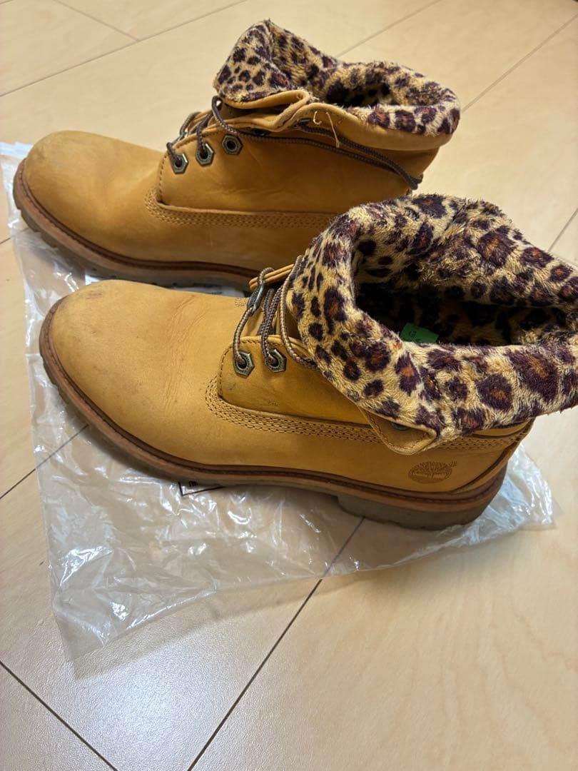 Timberland レオパード ボアブーツ 23.5cm レディース