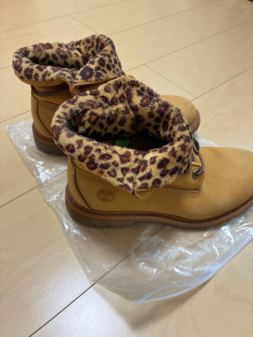 Timberland レオパード ボアブーツ 23.5cm レディース