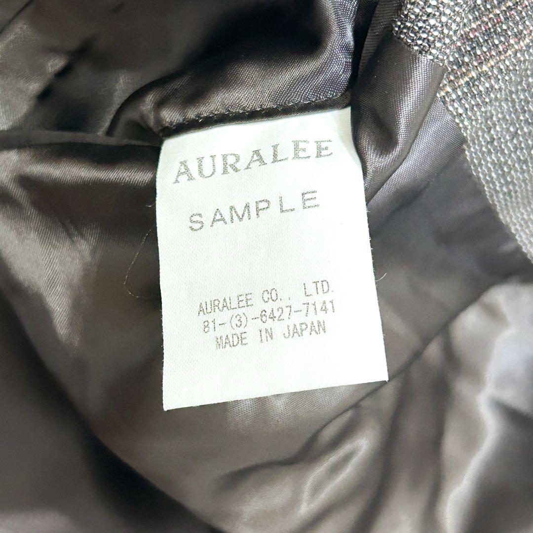 【美品】 AURALEE名作ウールジャケット チェック テーラードジャケット