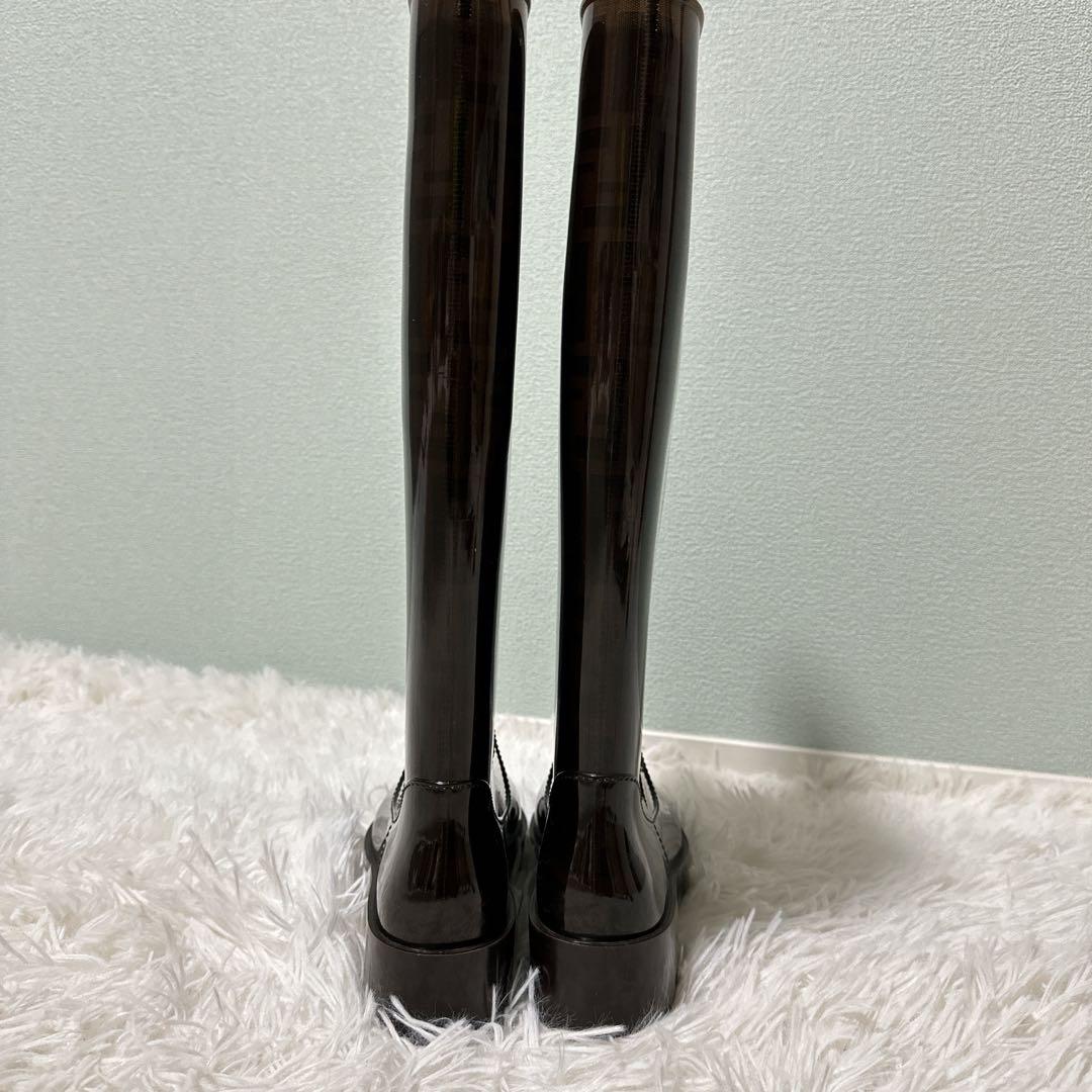美品✨FENDI フェンディ ズッカ柄 レインブーツ 長靴　24cm 38サイズ
