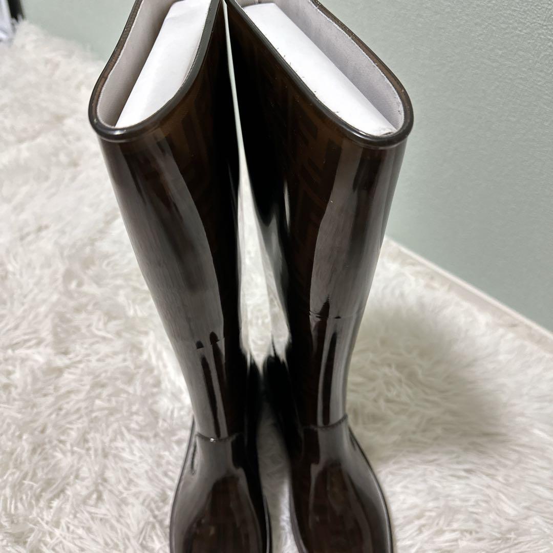 美品✨FENDI フェンディ ズッカ柄 レインブーツ 長靴　24cm 38サイズ