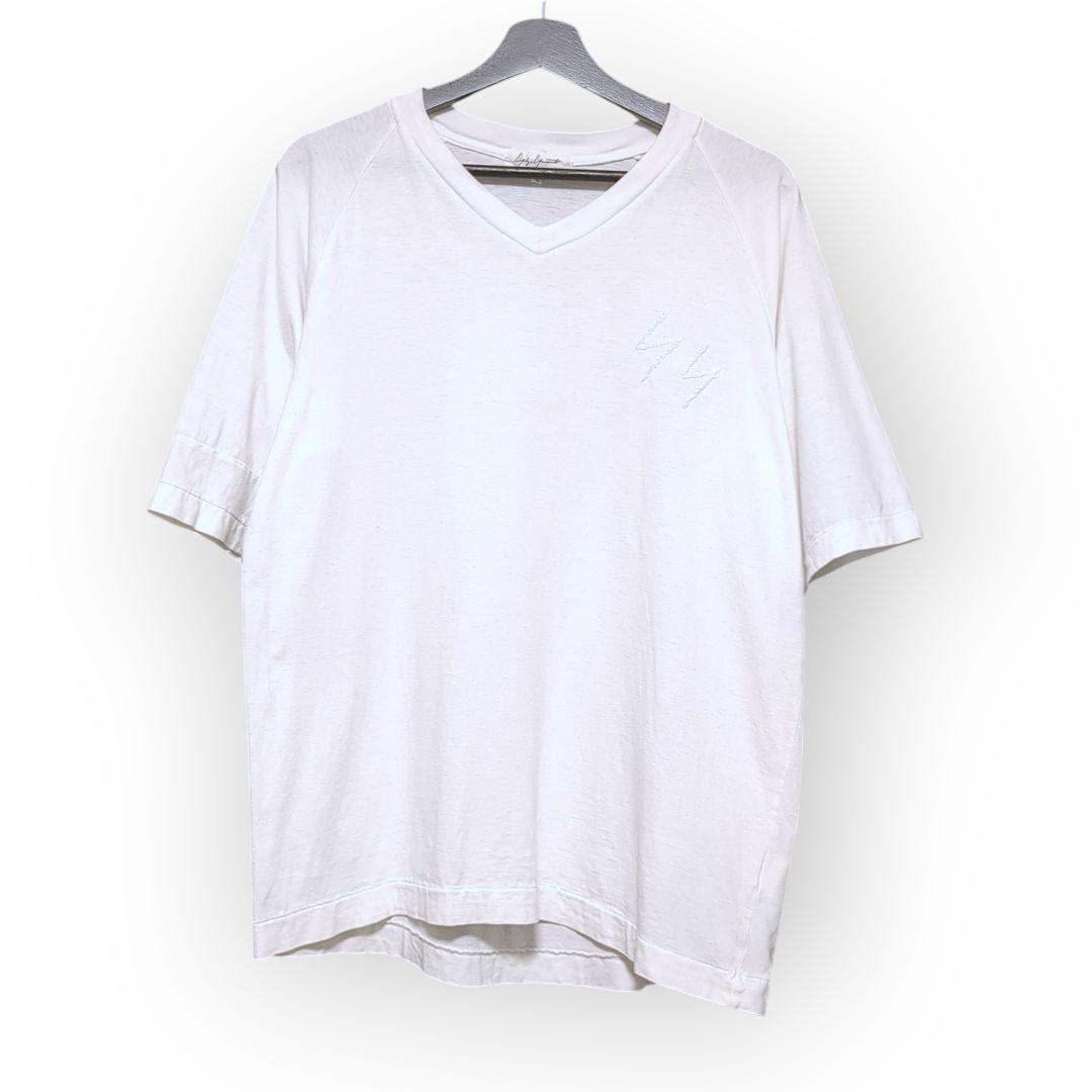 Yohji Yamamoto POUR HOMME Vネック刺繍ラグランTシャツ