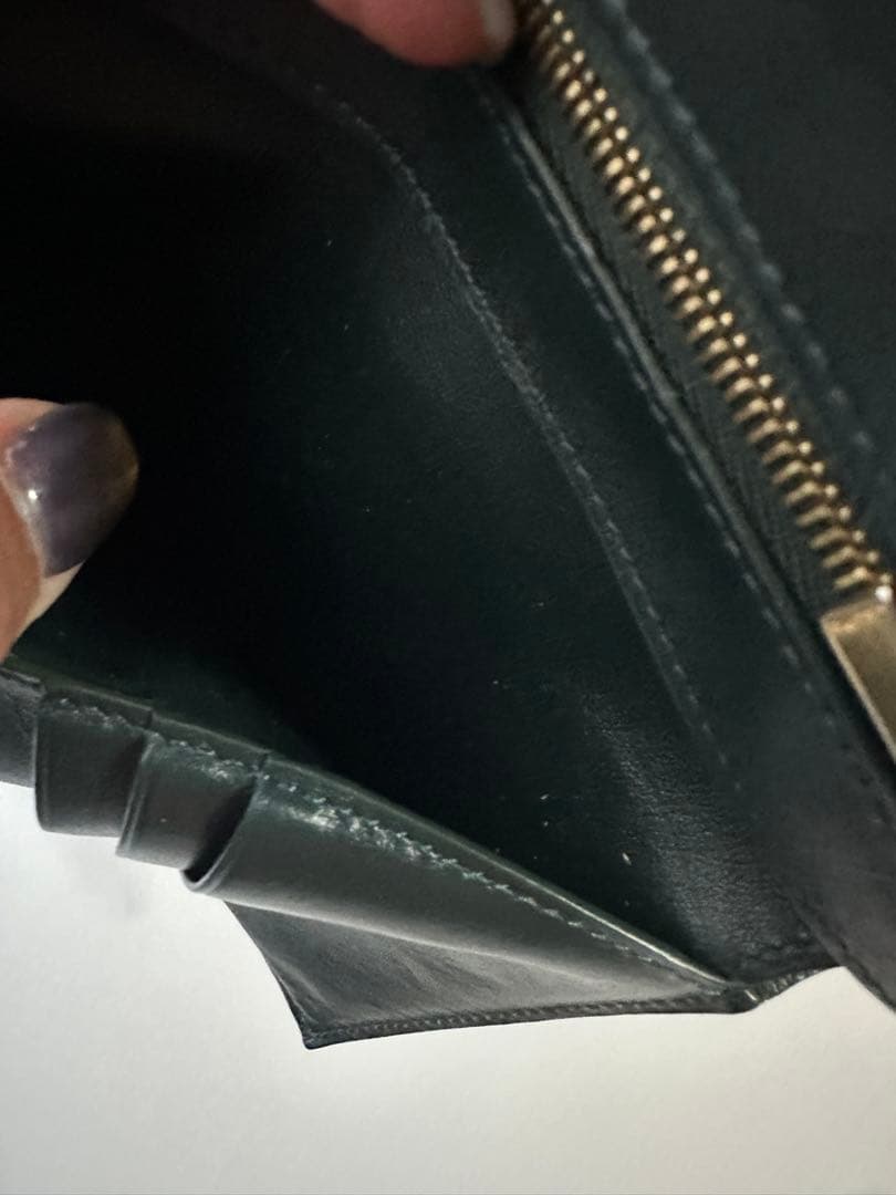 CELINE ミディアムウォレット 二つ折り財布 グリーン