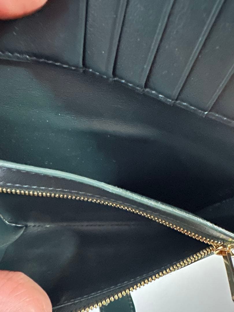 CELINE ミディアムウォレット 二つ折り財布 グリーン