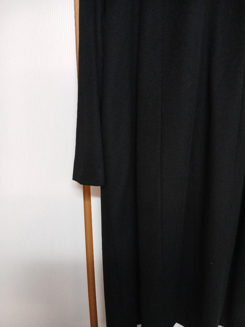 クリーニング済み カシミヤ100％ロングコート 13AR 黒