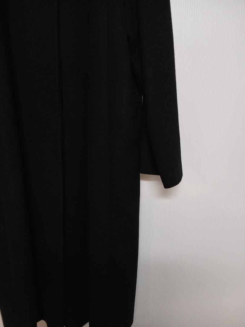 クリーニング済み カシミヤ100％ロングコート 13AR 黒