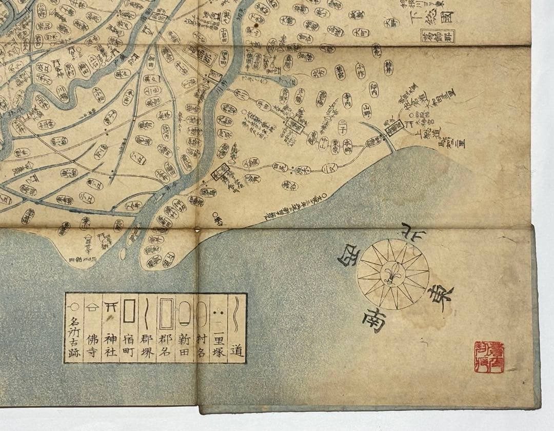 「東都近郊図」仲田惟善著 文政十三年刊 1舗|古地図 和本 江戸時代