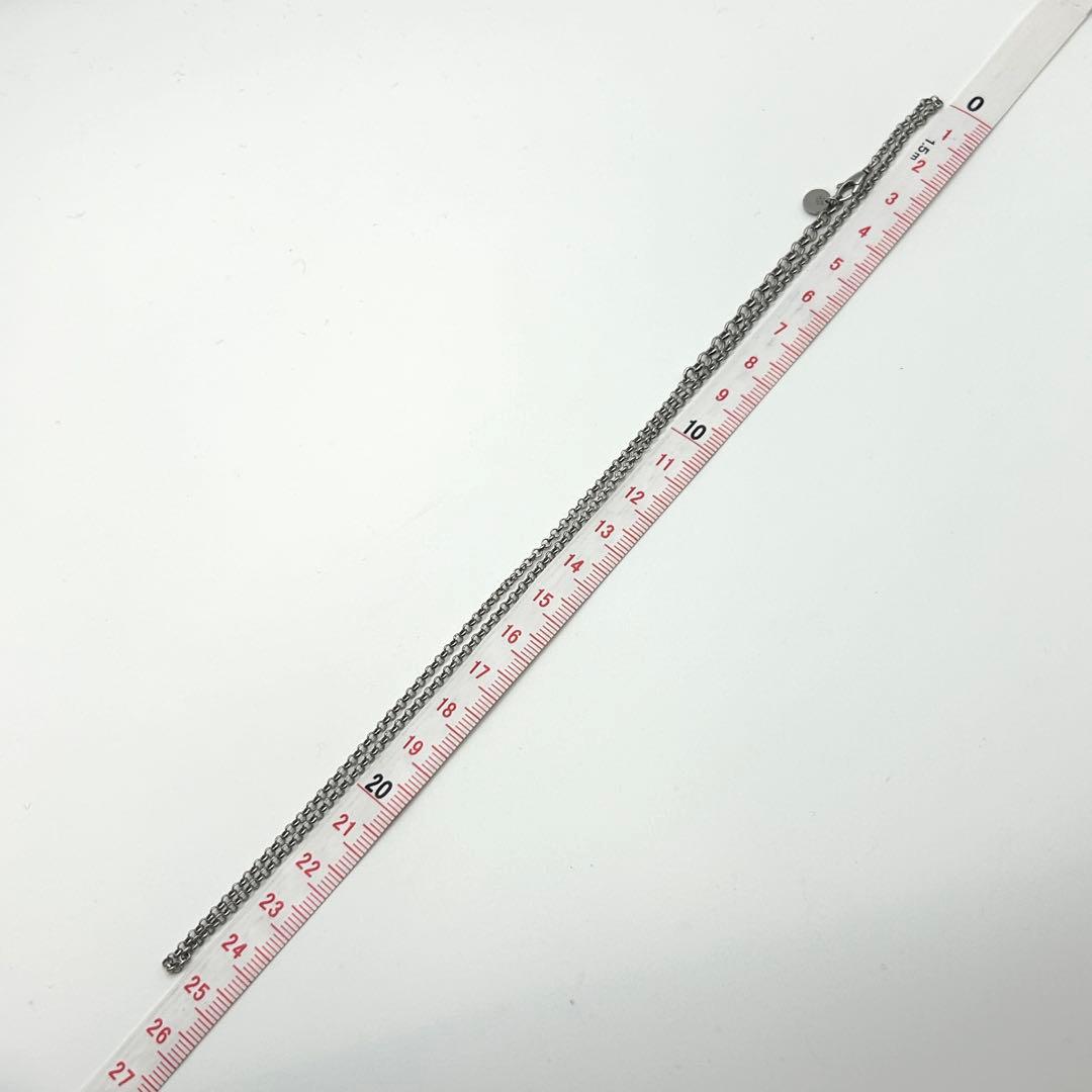 美品　グッチ　チェーン　ネックレス　シルバー　925 燻し銀　全長約50cm