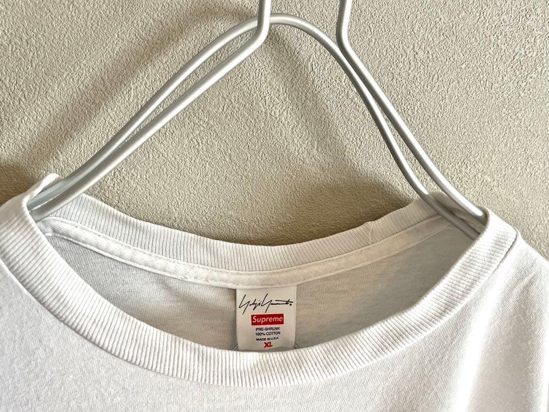 Y*】様 希少XLサイズ SUPREME ヨウジヤマモト コラボ Tシャツ 白