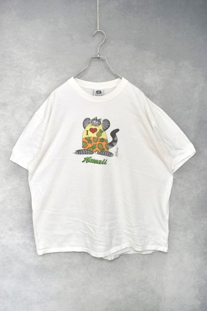 00s crazy shirts クリバンキャット プリントtシャツ