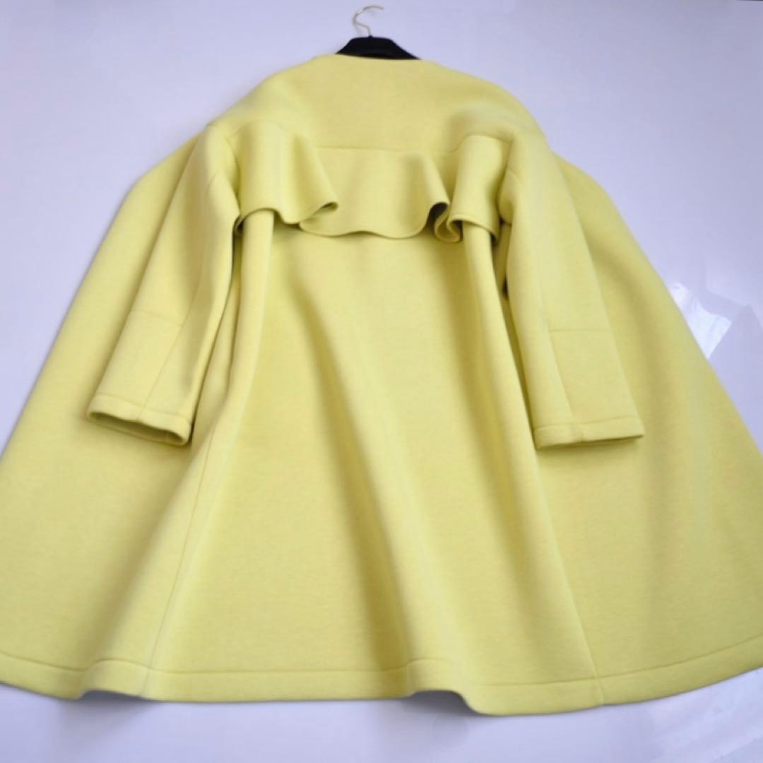 stylesea ♡ バックフリルデザインコート 淡イエロー