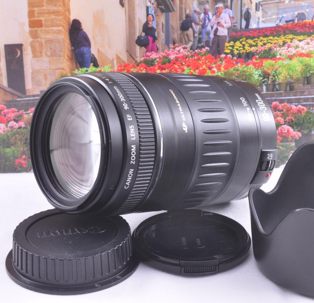 Canon EF 90-300mm USM 望遠ズーム 整備済 フード付キヤノン