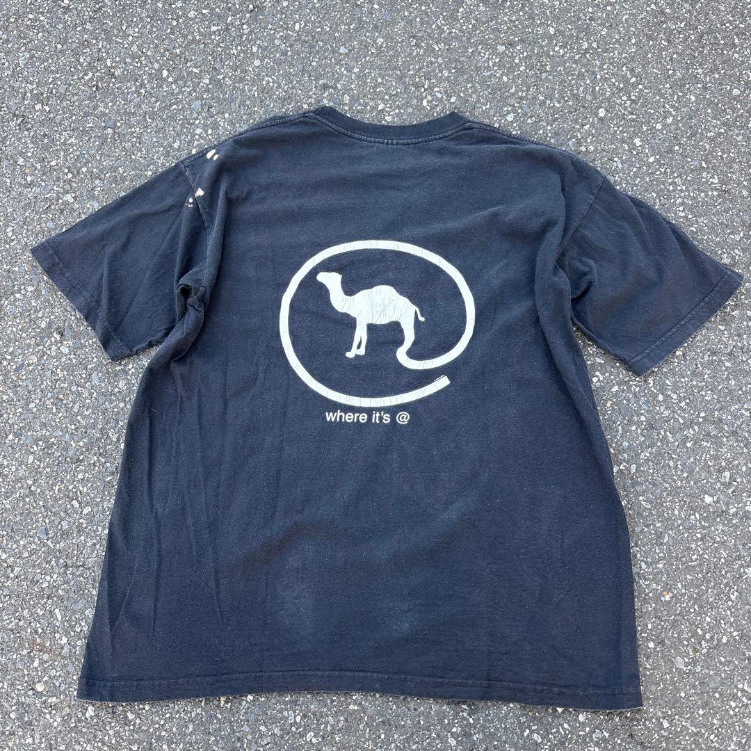 90s vintage CAMEL Black T-shirts 墨黒 fade
