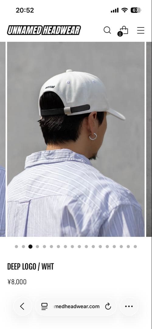 UNNAMED HEADWEAR 白　キャップ　ほぼ新品