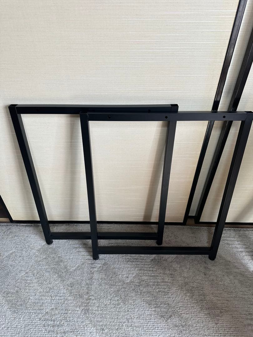 【美品】デスク 90×60cm ブラウン×黒 100-DESKF012BR