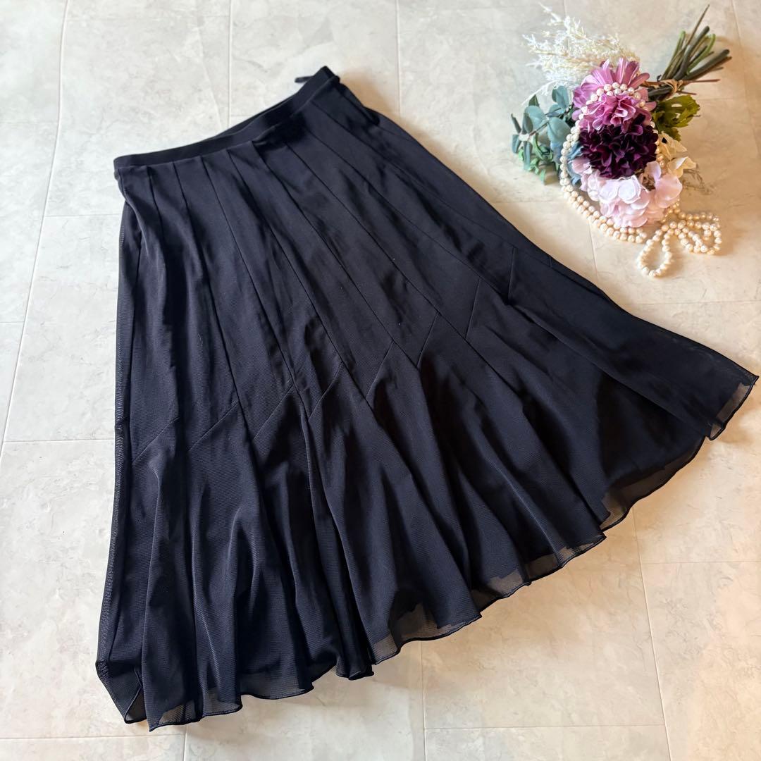 NO.2-122REGENCE ロングスカート黒パワーネット38