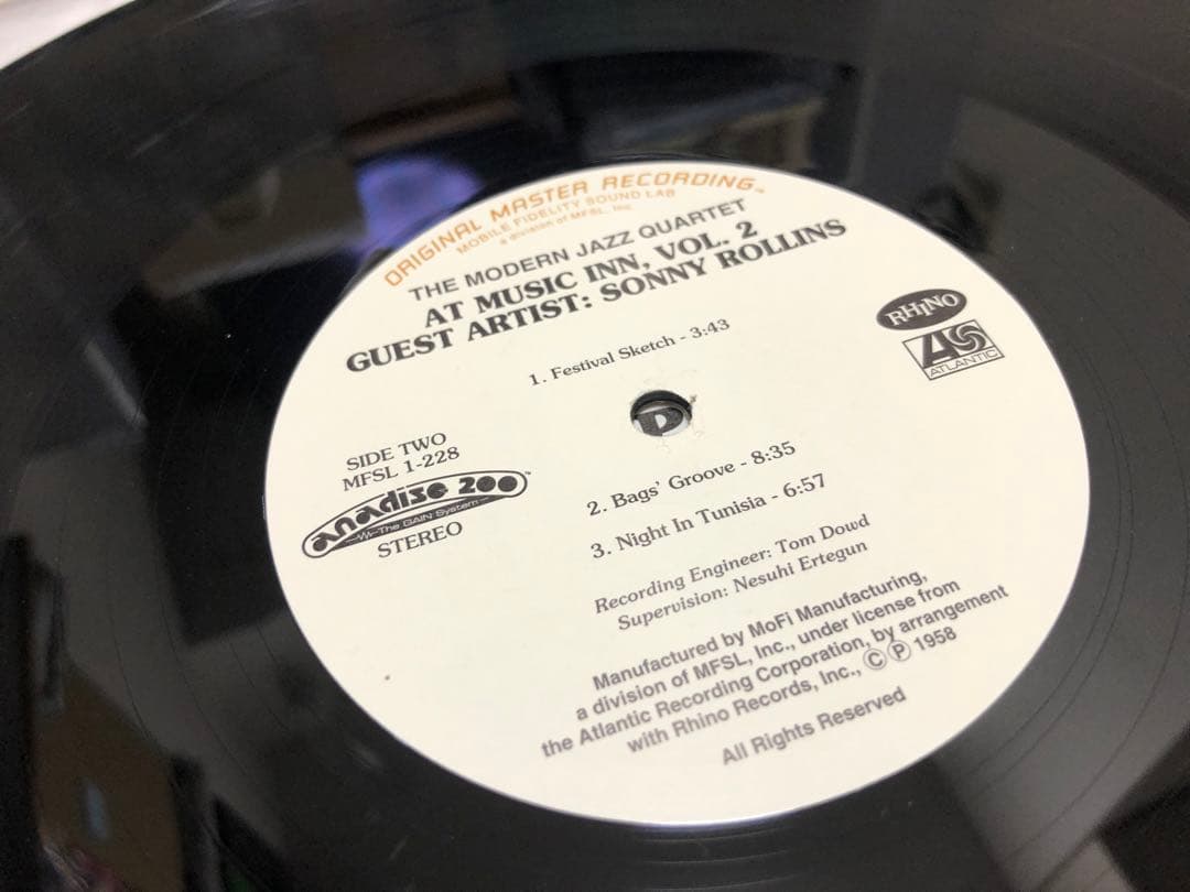 MFSL MJQ At Music Inn Volume 2 高音質 LP 廃盤