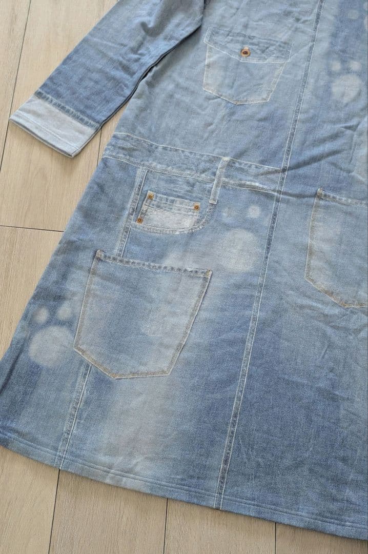 【新品】ツモリチサト デニム風 ワンピース L
