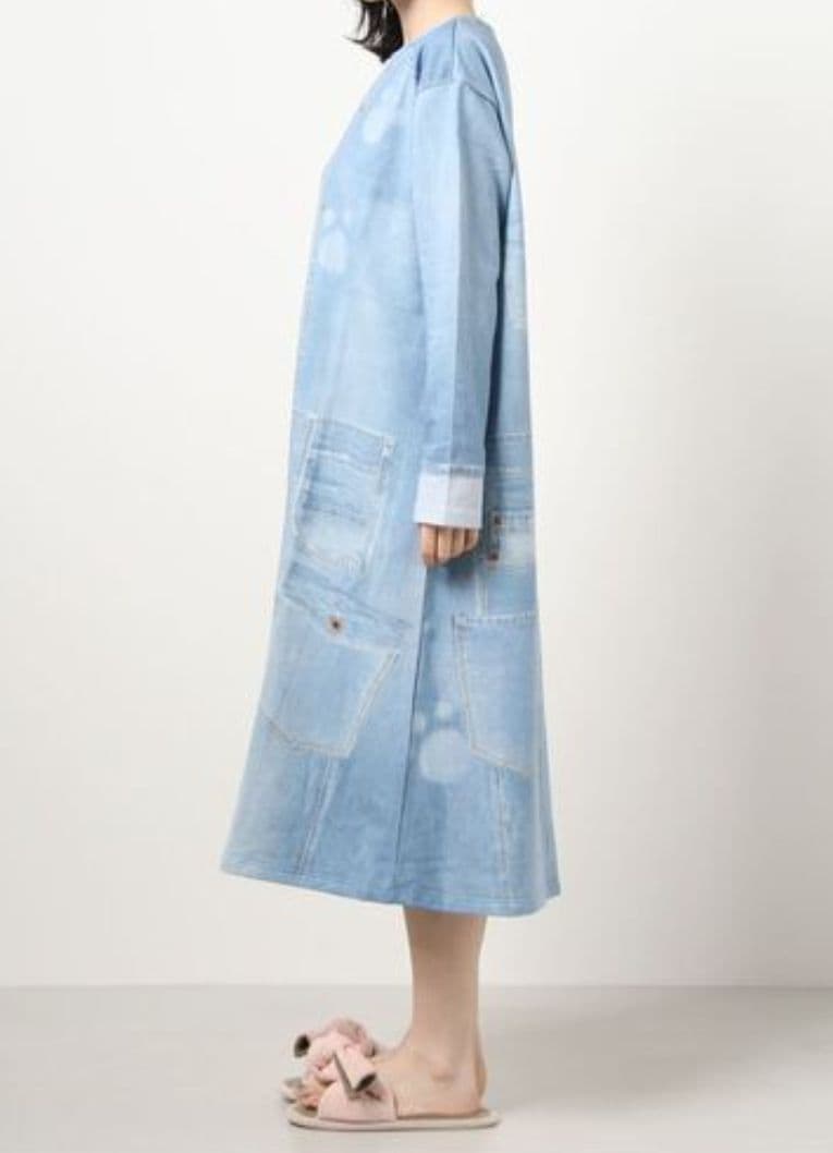 【新品】ツモリチサト デニム風 ワンピース L