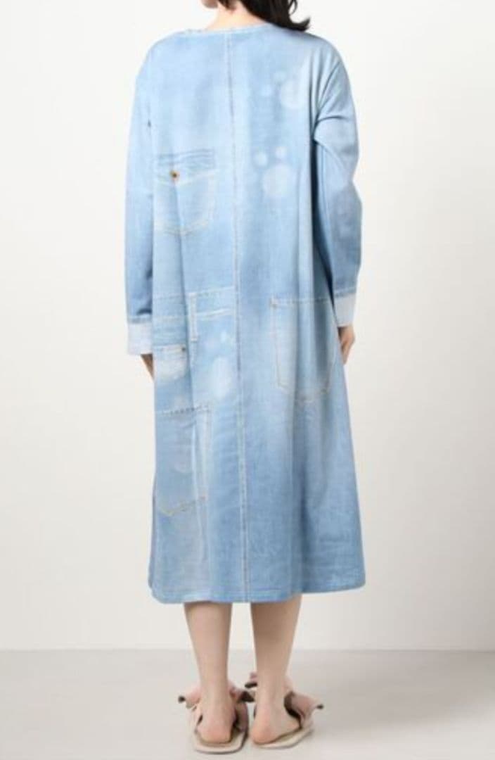 【新品】ツモリチサト デニム風 ワンピース L