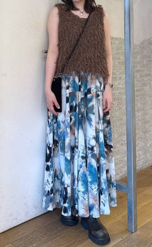 【新品・人気商品】JEANASIS ペイントタッチフレアスカート