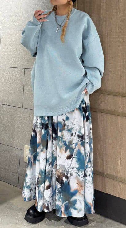 【新品・人気商品】JEANASIS ペイントタッチフレアスカート