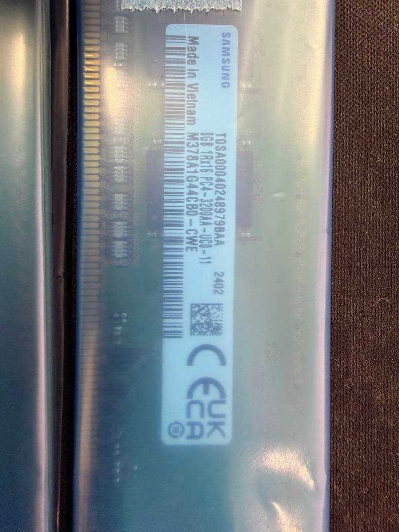 Samsung pc4 3200aa uco11 8gb×2