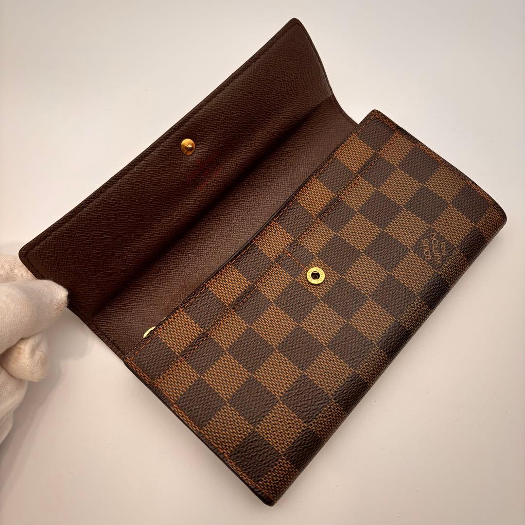 【鑑定済み】ルイヴィトン✨ダミエ✨ポルトフォイユサラ✨二つ折り財布