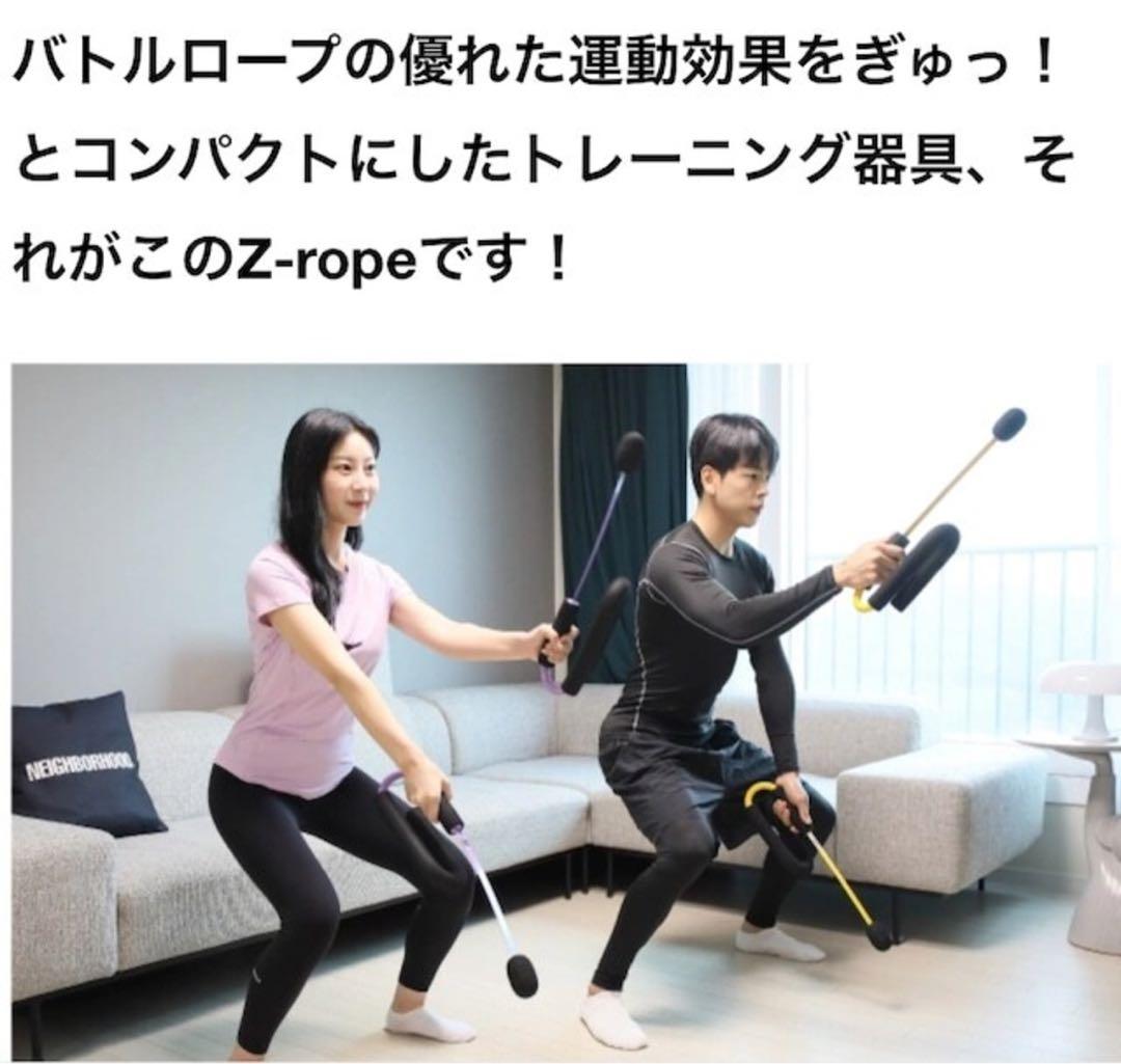 新品 訳あり バトルロープ 短時間の全身トレーニング Z-Rope イエロー