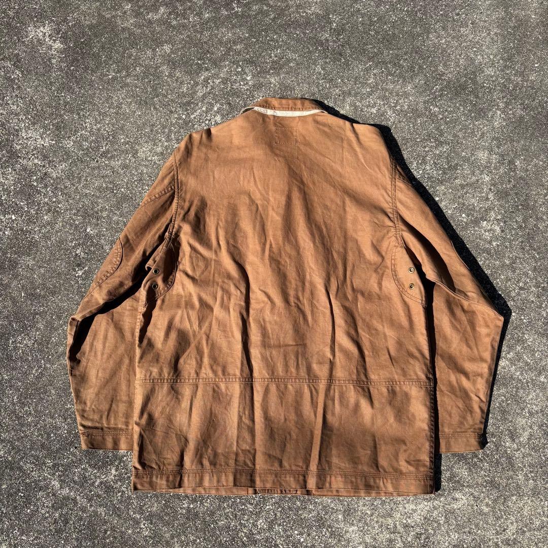 90s OLD GAP リネンジャケット カバーオール ブラウン 白タグ
