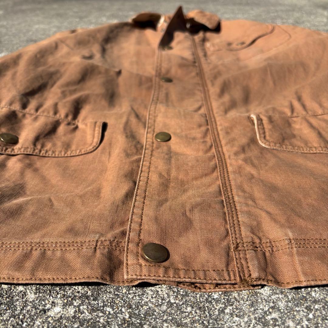 90s OLD GAP リネンジャケット カバーオール ブラウン 白タグ